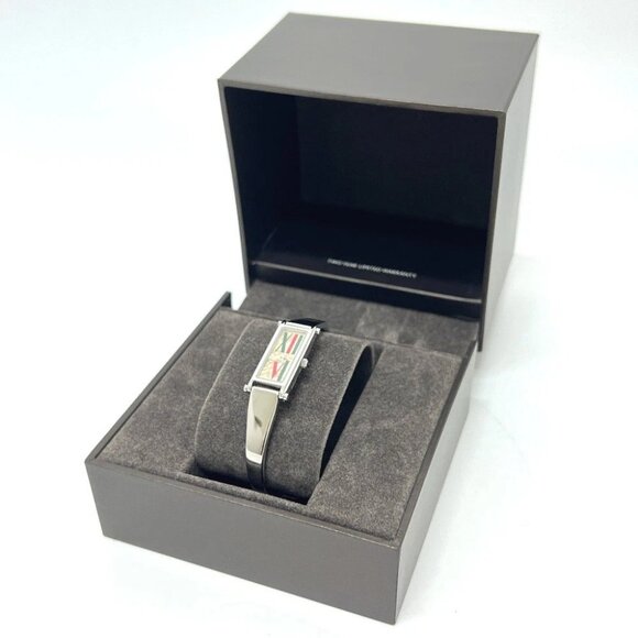 GUCCI 1500L Square Bangle watch quartz Wristwatch SS Silver main image 6